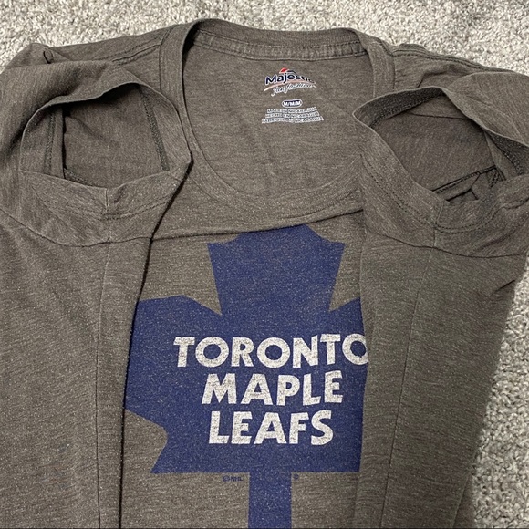 Grey Maple Leafs SS Tee, M - Picture 5 of 7